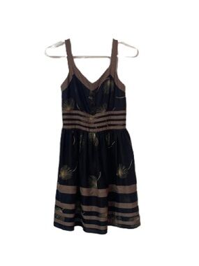 Anthropology Burlapp Dandelion Wish Mini Dress Silk